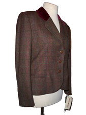 Henry White Dublin Lambswool Tweed Jacket Size Uk 14 Made In Ireland Rrp £275