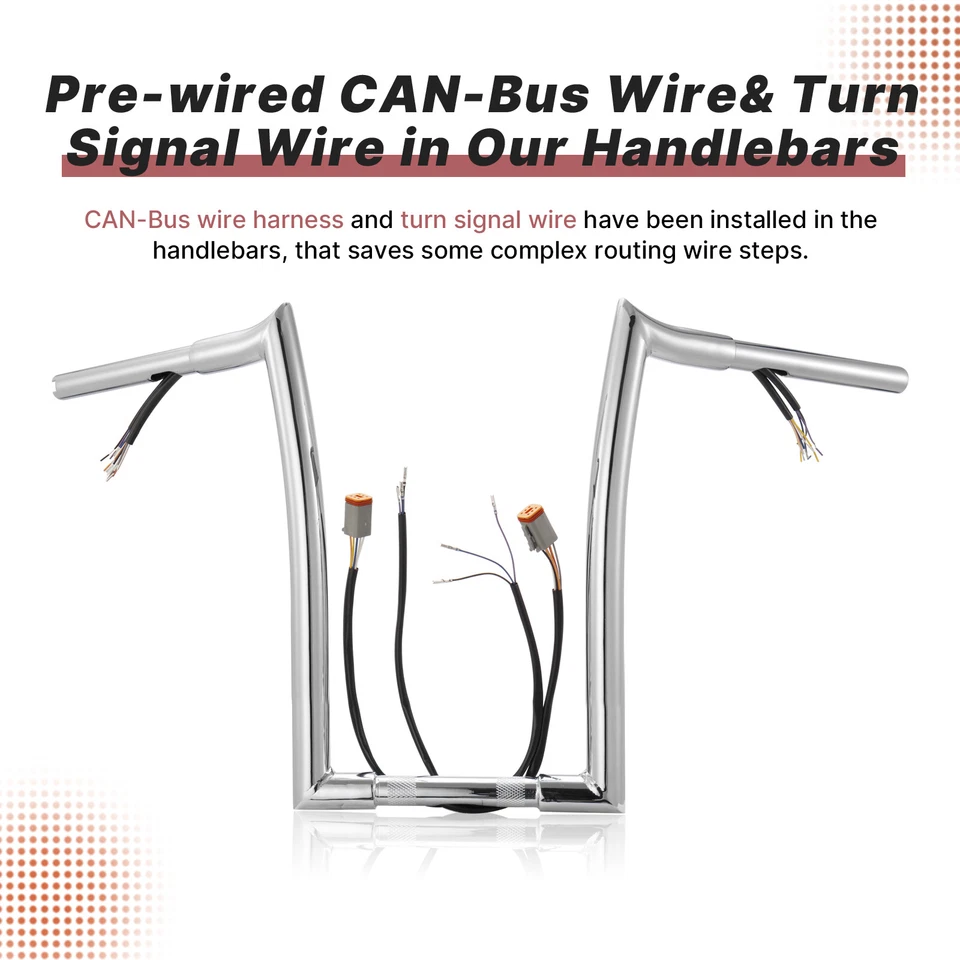 Manillar Harley Softail 14" precableado Ape Hanger para Deluxe Heritage 1996-2006 Foto 4 de 4