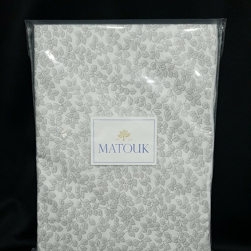 Matouk зубчатый Марго пододеяльник белый серебро серый хлопок новый