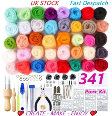 40 Farben Nadelfilze Filzset Wolle Filz Werkzeuge Starter Set zum Selbermachen Handarbeit