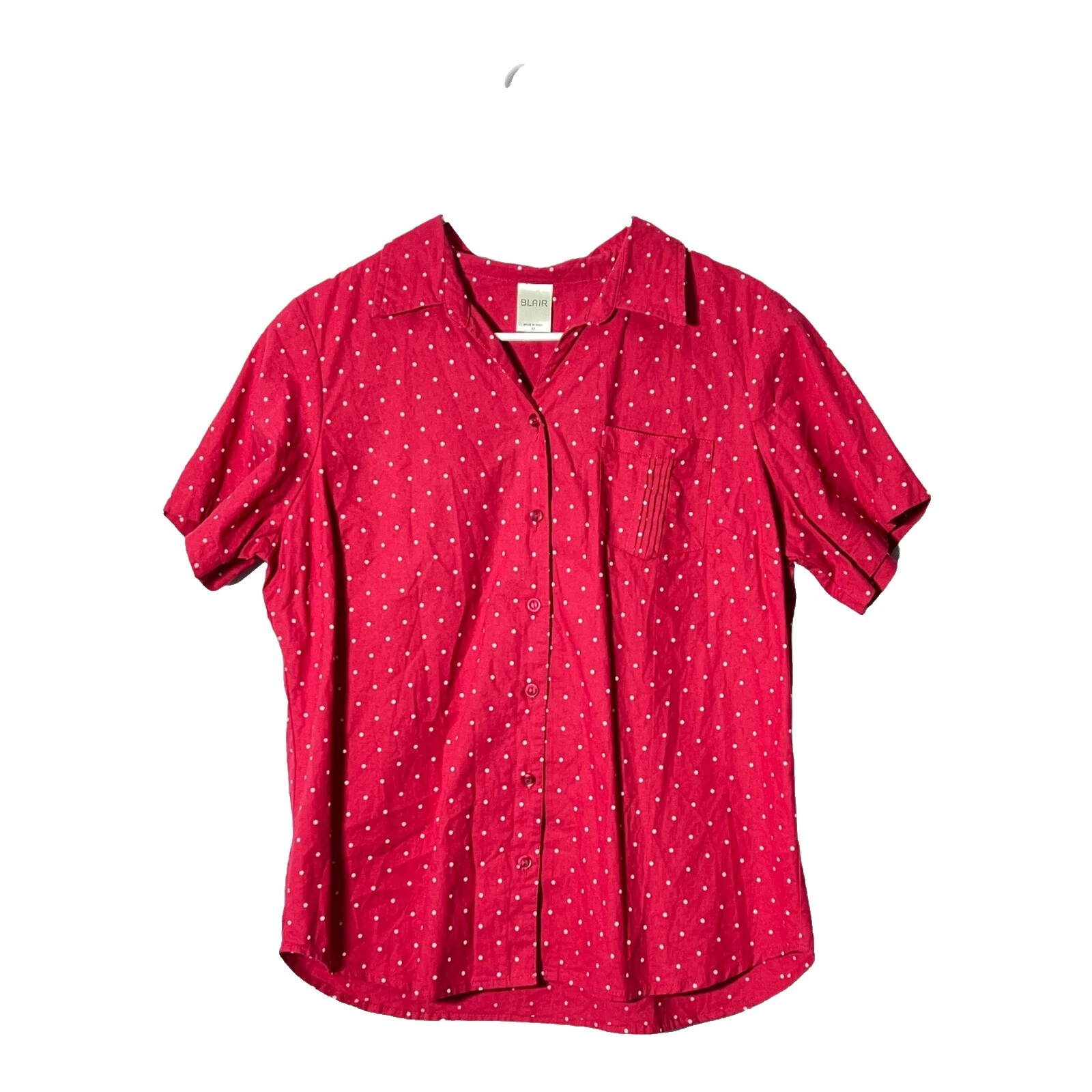 布莱尔波点衬衫上衣女