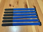 20mm X 300mm RC Rubberized Battery Straps 6 Pack Blue/ Black Color