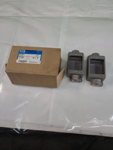 EATON-CROUSE-HINDS FSC1 SCA CONDULET SINGLE GANG CAST DEVICE BOX 1/2"-LOT OF 2