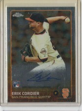 2015 Topps Chrome Erik Cordier AUTO ROOKIE GIANTS