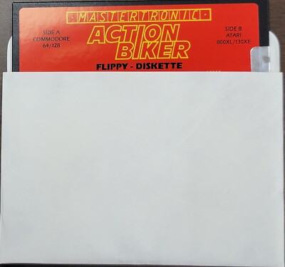 Lot of 2 Atari & Commodore 64 games by Mastertronic: Action Biker & Elektraglide