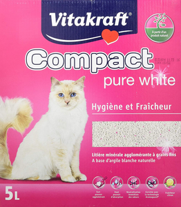 Vitakraft Compact Litiere En Argile Pure White Pour Chat 5l Ebay