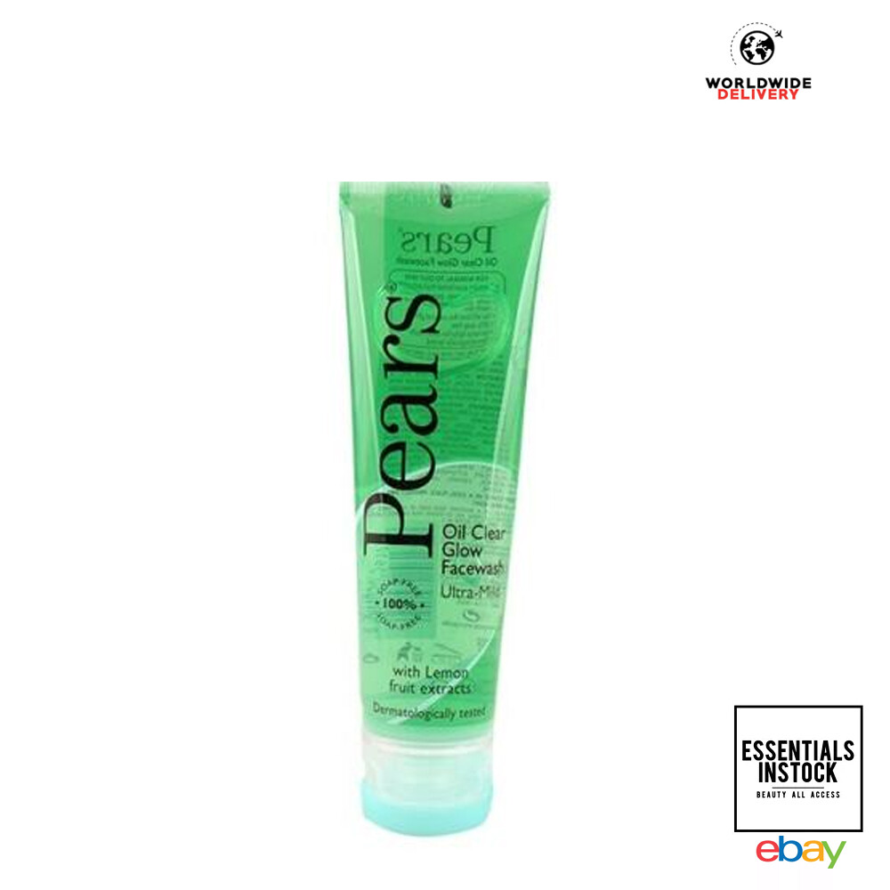 3 X100g Pears Oil Clear Glow Face Wash 100 Soap With Lemon Fruit