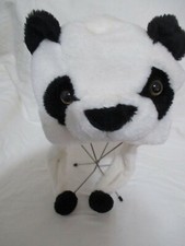 WINTER HAT KIDS FAUX FUR EAR FLAPS POM POM "PANDA" ONE-SIZE-FITS-ALL