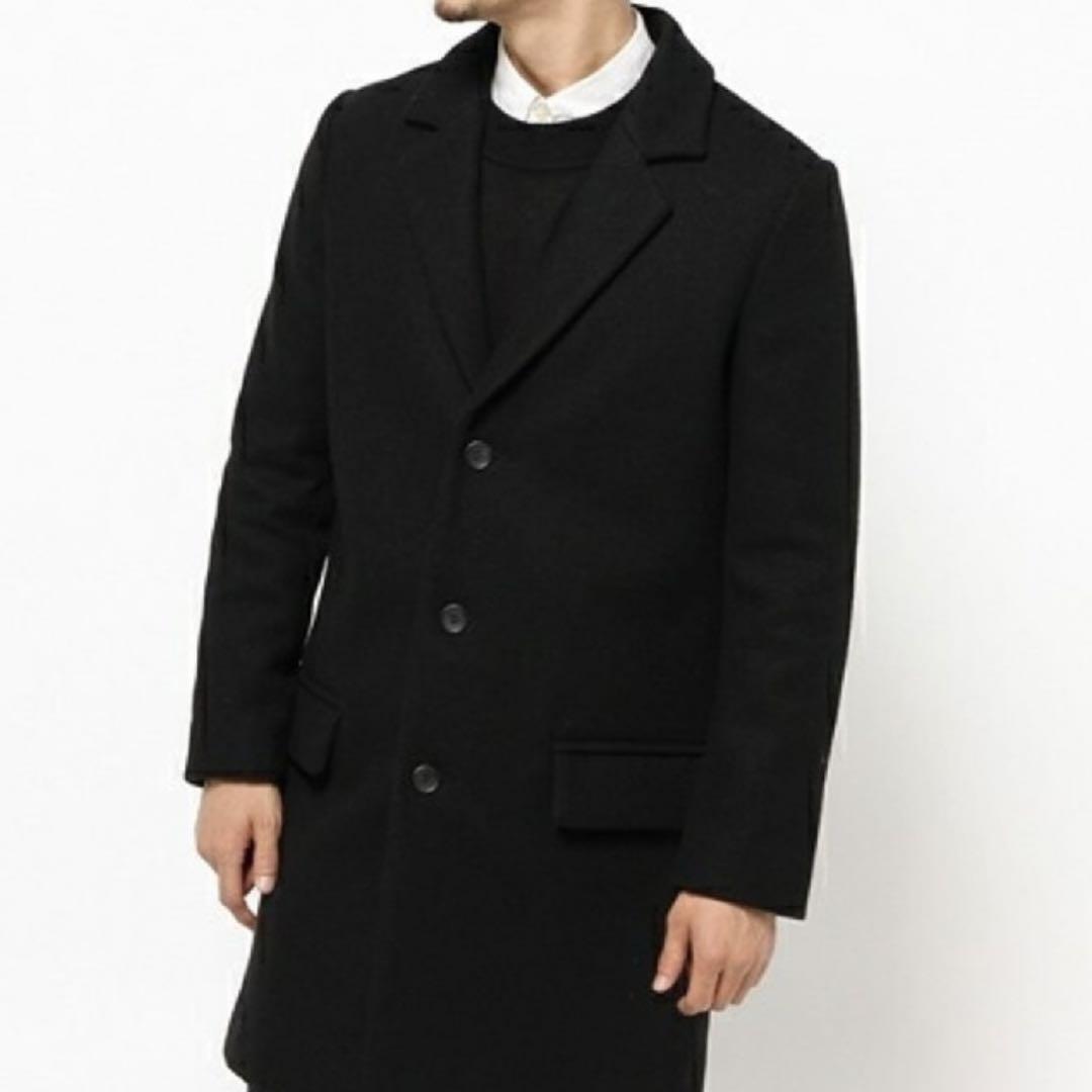 Apace 3 Button Melton Wool Chester Coat Dark Blue | eBay Apace 3 Button Melton Wool Chester Coat Dark Blue | eBay