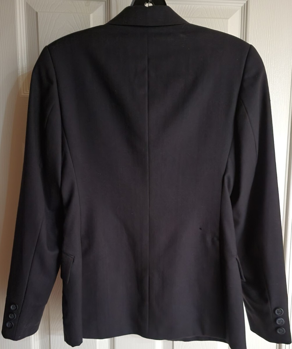 Manteau D'équitation Tough 1 Navy Pinstripe - Jeune Taille 12 - Neuf