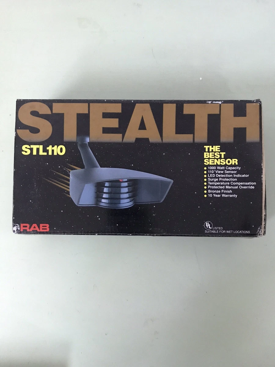 RAB Stealth Light Alert Stl110 110 Degrees View Sensor 1000 Watt