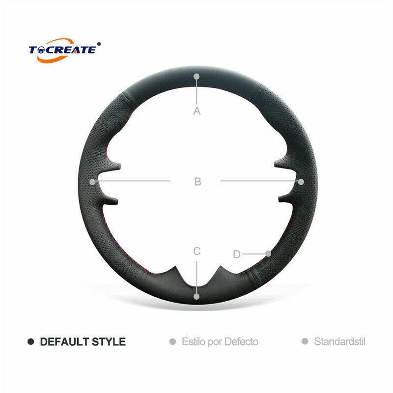 Cubierta de volante de cuero real para Chevrolet Cruze 2015 Volt 2016-2017 #XD03 Foto 4 de 4