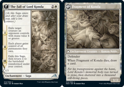 MTG The Fall of Lord Konda // Fragment of Konda NM-Mint Kamigawa: Neon Dynasty 