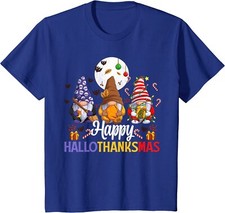 Thanksgiving Christmas Happy Hallothanksmas Gnomes Youth Unisex T-shirt