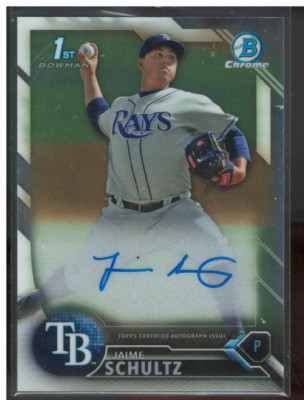 Z2545- 2016 Bowman Chrome Prospect Autographs #BCAPJS Jaime Schultz Auto - NM-MT