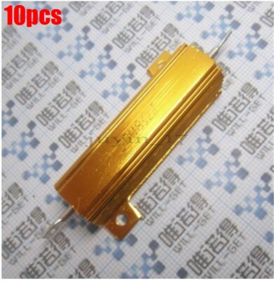 10Pcs Wirewound Resistor Clad 50W Arcol 1R 1Ohm Aluminium New Ic hs