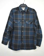 Columbia Mens Plaid Long Sleeve Button-Up Cotton 2-Flap Pocket Western Shirt M