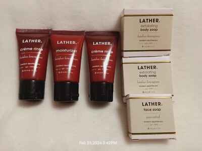 LATHER CRÈME RINSE / SOAP BAMBOO LEMONGRASS Modern Apothecary  Travel Set