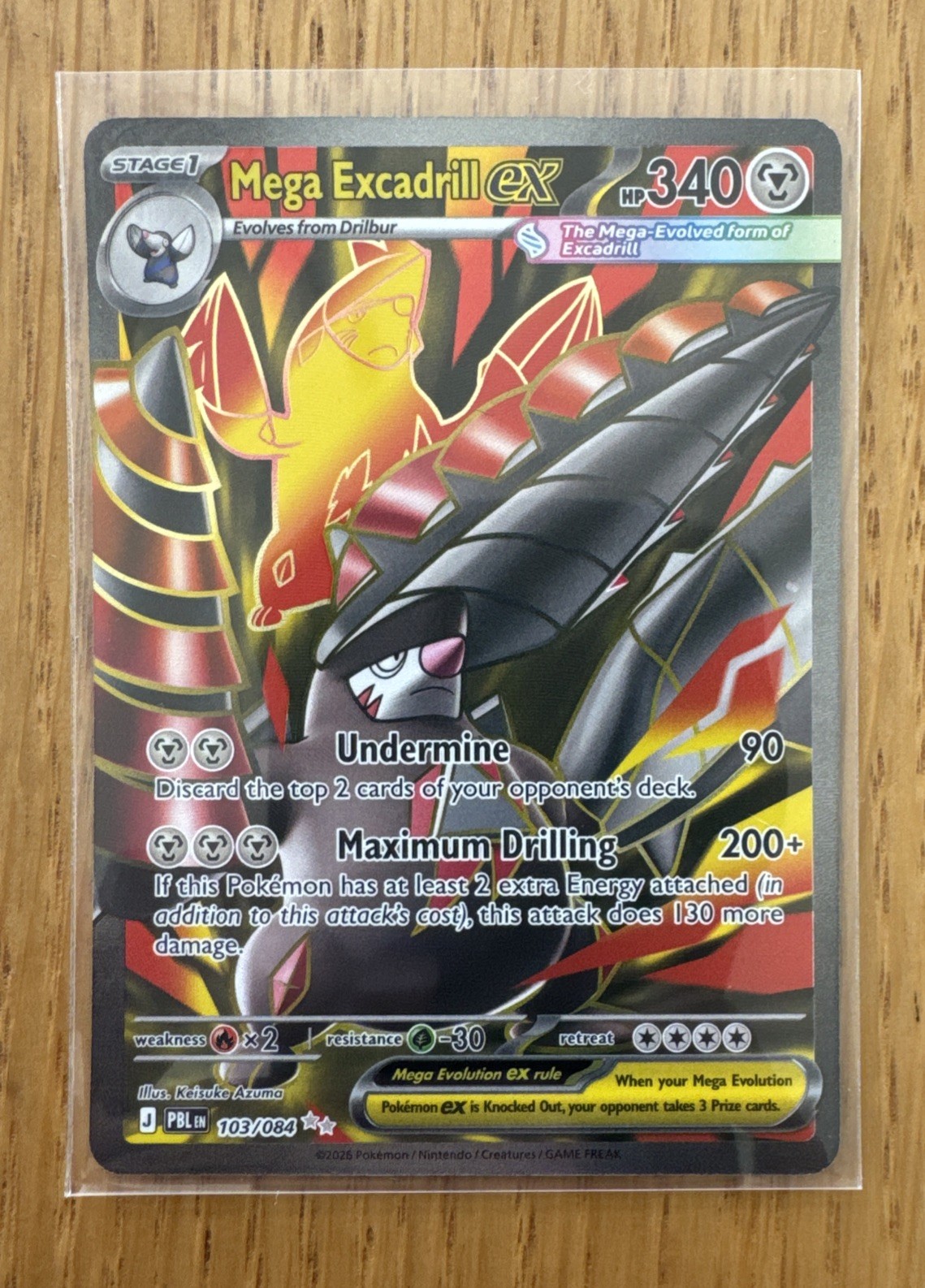 Mega Excadrill ex 103/084 Pitch Black Full Art NM