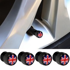 4x UK Aluminum Car Tire Valve Cap Tyre Valve Stem Cover Air Dust Wheel Rim Caps