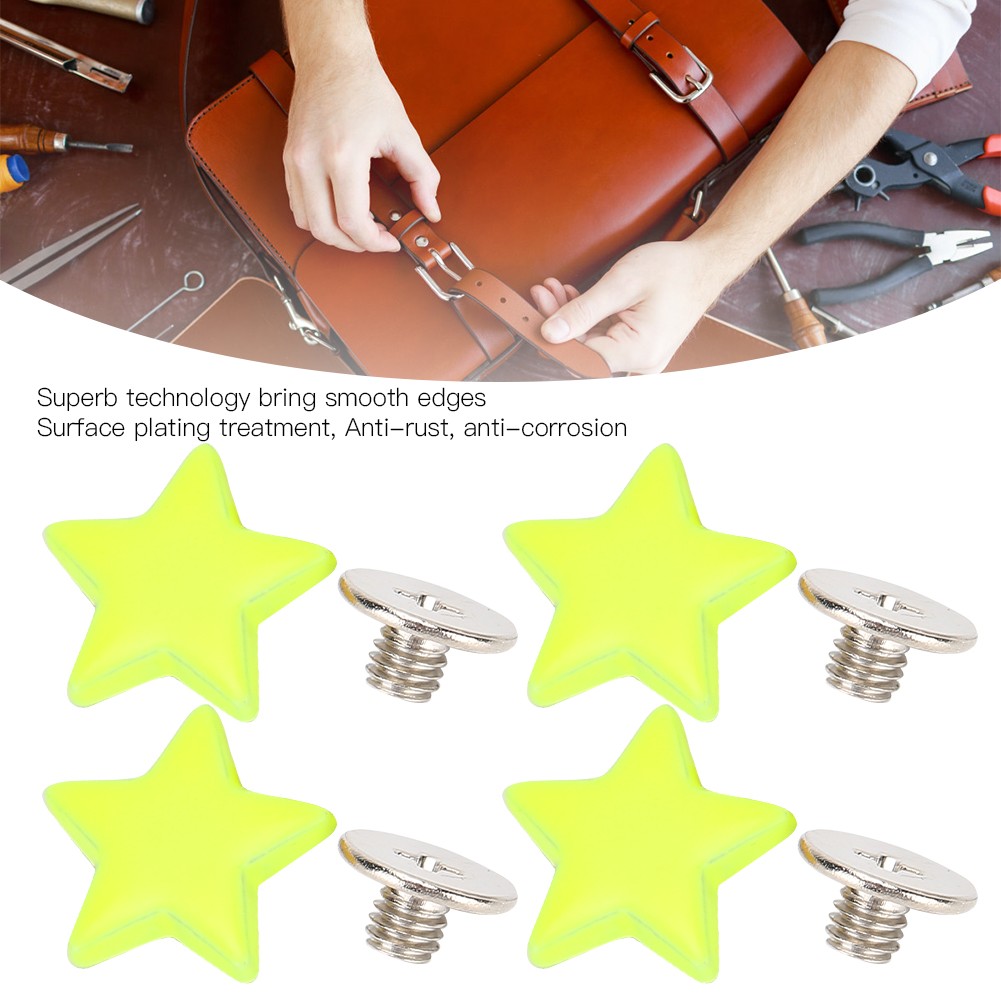 50 Sets Star Rivets Stud Zinc Alloy Button For Clothes Shoes Belts 12mm New
