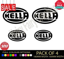 4x HELLA Race Livery Vinyl Aufkleber Abziehbild Auto Stoßstange Mod Sponsor