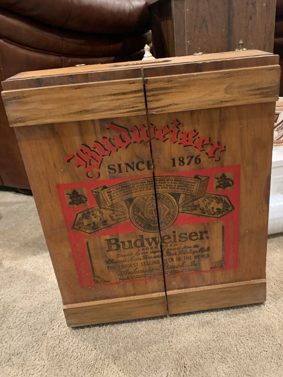 Wooden Beer Case Indiana Collectible Budweiser Signs & Tins for