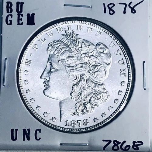 1878 BU GEM MORGAN SILVER DOLLAR UNC MS+++ U.S. MINT RARE COIN 7868