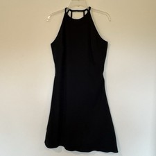 Vintage 1990’s Reggio Black Cocktail Dress - High Neck, Back Cutouts, Size 8