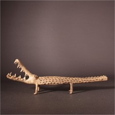 14206 Gr&ouml;sse Bobo Bronzefigur Krokodil Burkina Faso verlorenen Form