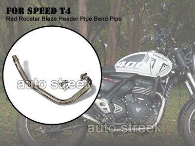 FOR TRIUMPH SPEED T4 RED ROOSTER BLAZE HEADER PIPE BEND PIPE POLISH