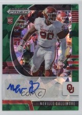 2020 Prizm Draft Picks Rookies FOTL Green Ice 1/18 Neville Gallimore Auto 9on