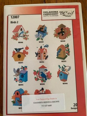 Design Connection Embroidery CD Birds 2 20 Designs Pack 12007 By OESD