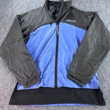 Marmot DriClime Windshirt Jacket Womens Small Blue Black Full Zip Hiking V1030-1