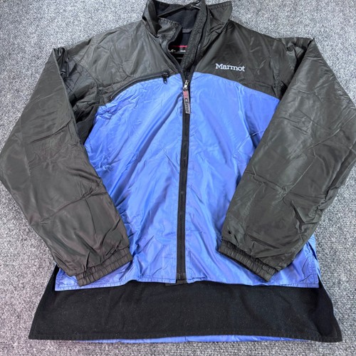 Marmot DriClime Windshirt Jacket Womens Small Blue Black Full Zip Hiking V1030-1
