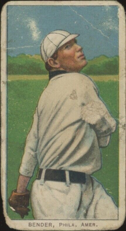1909 T206 CHIEF BENDER VG WITH TREES PIEDMONT 350 SGC A PHILADELPHIA PHILLIES