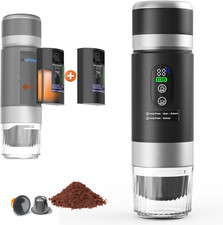 Portable Espresso Maker - 8 Cups, Self-Heating, USB-C, Travel  Camping Ready