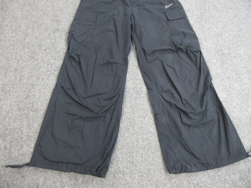 Брюки карго женские Nike средние черные широкие на шнурке с высокой талией FV4969-010 - Изображение 2 из 4