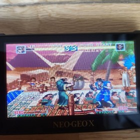 SNK Neo Geo X Gold Limited Edition Console Complete Set Black Tested Used Japan