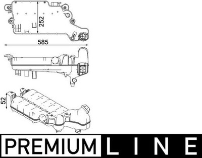 MAHLE Ausgleichsbehälter Kühlmittel PREMIUM LINE CRT 99 000P für TGM TGL MAN 1