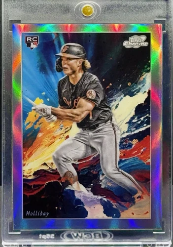 Jackson Holliday ROOKIE COLOR BLAST REFRACTOR TOPPS CHROME CARD SSP ORIOLES MINT