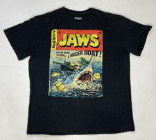 Jaws You're Going To Need A Bigger Boat Graphic T-shirt Men Large Black Movie