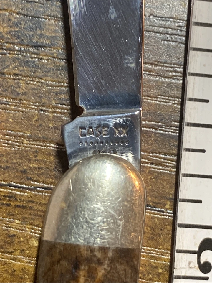 Mini faca cabeça de cobre vintage CASE XX 1980 10 pontos EUA 62109X OSSO - Imagem 4 de 4