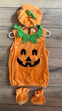 Toddler Plush Pumpkin Halloween Costume 3-Piece Set with Hat Booties Size 110