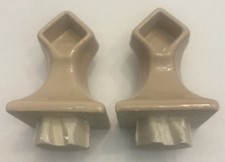 Peach / Flesh Glossy Vintage Towel Bar Rod Rack Holder Brackets