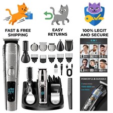Luxury Beard Grooming Kit - Self-Sharpening Blades USB Rechargeable