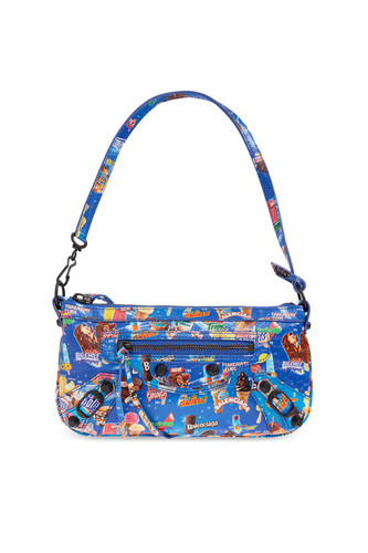 BALENCIAGA Le City Blue Pouch Bag New & Authentic