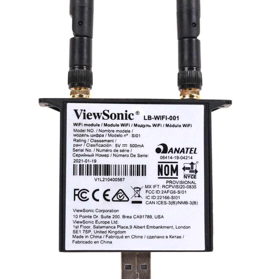 ViewSonic LB-WIFI-001 SI01 Wireless WiFi Module for ViewBoard IFP50 r177 - Image 2 of 4