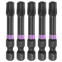 "5 StüCk TT40 Torx Schraubendreherbit 1/4\" Sechskant 5Cm FüR Magnet Mit Loch"