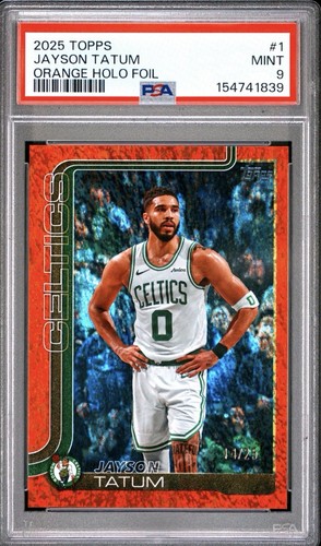 2025-26 Topps - Jayson Tatum #1 Orange Holofoil PSA 9